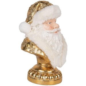 Busto de decoración Papá Noel Clayre & Eef 6PR5699 23x15x32 cm Blanco-Dorado