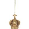 Clayre & Eef 6PR5701 Adorno Colgante Corona Ø 7x9 cm Dorado