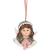 Clayre & Eef 6PR5705 Decoración Colgante Ángel 7x7x7 cm Verde y Beige