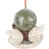Clayre & Eef 6PR5705 Decoración Colgante Ángel 7x7x7 cm Verde y Beige