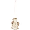 Clayre & Eef 6PR5707 Adorno Colgante Ángel 5x4x6 cm beige-dorado