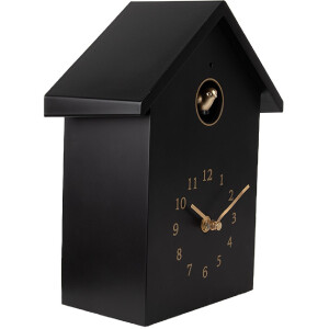 Reloj de pared Clayre & Eef 6KL0838Z 20x10x26 cm Negro 3xAA Funciona con pilas