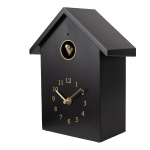 Reloj de pared Clayre & Eef 6KL0838Z 20x10x26 cm Negro 3xAA Funciona con pilas
