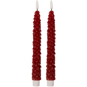 Clayre & Eef 6CA0001R Set de 2 Velas LED Rojo...