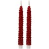 Clayre & Eef 6CA0001R Set de 2 Velas LED Rojo Ø 3x25 cm