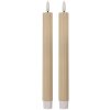 Clayre & Eef 6CA0002BE Vela con LED Set de 2 Ø 2x25 cm Beige