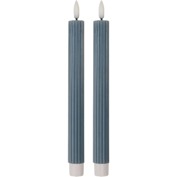 Clayre & Eef 6CA0002BL Juego de 2 velas LED Ø 2x25 cm
