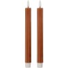 Clayre & Eef 6CA0002CH Juego de 2 Velas LED Ø 2x25 cm Marrón