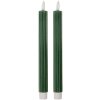 Clayre & Eef 6CA0002DGR Candelabro con LED Set 2 Ø 2x25 cm Verde