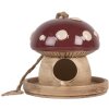 Decoración Casa de Pájaros Clayre & Eef 6CE2319 beige-roja 13x13 cm