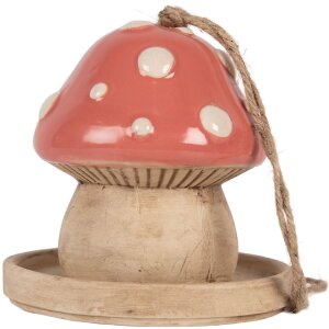 Casa decorativa para pájaros Clayre & Eef 6CE2320 Beige-Rosa 13x13 cm