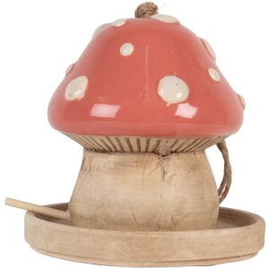 Casa decorativa para pájaros Clayre & Eef 6CE2320 Beige-Rosa 13x13 cm