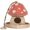 Casa decorativa para pájaros Clayre & Eef 6CE2320 Beige-Rosa 13x13 cm