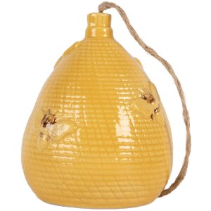 Clayre & Eef 6CE2321 Decoración Pajarera Ø 11x14 cm Amarillo