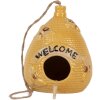 Clayre & Eef 6CE2321 Decoración Pajarera Ø 11x14 cm Amarillo