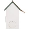Casa para pájaros Clayre & Eef 6H2440 15x10x22 cm Blanco y Verde