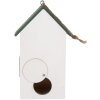 Casa para pájaros Clayre & Eef 6H2440 15x10x22 cm Blanco y Verde