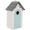 Casa para pájaros Clayre & Eef 6H2441 15x10x22 cm blanco gris