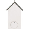 Casa para pájaros Clayre & Eef 6H2441 15x10x22 cm blanco gris