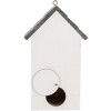 Casa para pájaros Clayre & Eef 6H2441 15x10x22 cm blanco gris