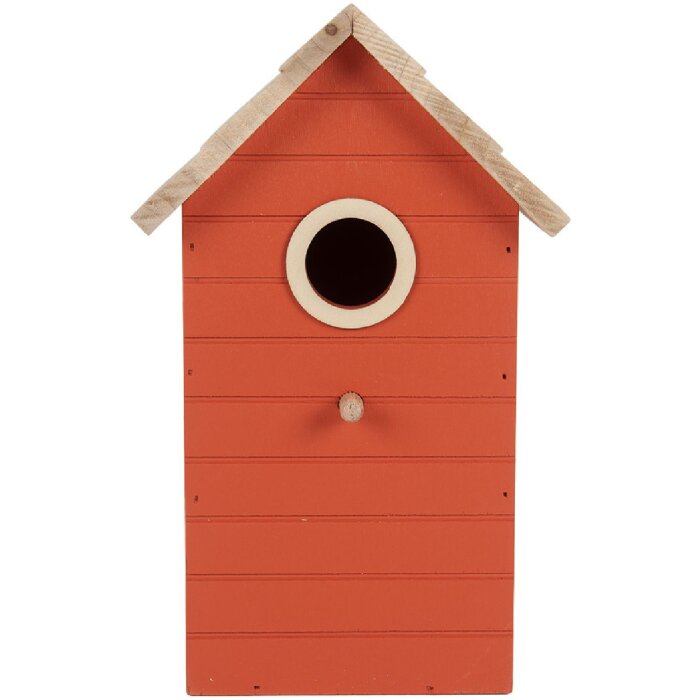 Casa para pájaros Clayre & Eef 6H2442 15x10x22 cm Rojo Marrón