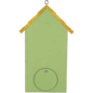 Casa para pájaros Clayre & Eef 6H2443 15x10x22 cm Verde y Amarillo