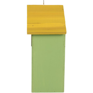Casa para pájaros Clayre & Eef 6H2443 15x10x22 cm Verde y Amarillo