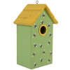 Casa para pájaros Clayre & Eef 6H2443 15x10x22 cm Verde y Amarillo