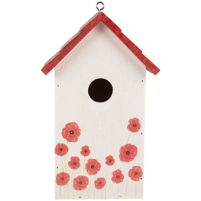 Clayre & Eef 6H2446 Casita para Pájaros 15x10x22 cm Madera Estilo Rústico