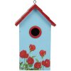 Casa para pájaros Clayre & Eef 6H2447 15x10x22 cm Azul y Rojo