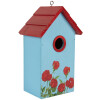 Casa para pájaros Clayre & Eef 6H2447 15x10x22 cm Azul y Rojo