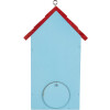 Casa para pájaros Clayre & Eef 6H2447 15x10x22 cm Azul y Rojo