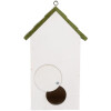 Casa para pájaros Clayre & Eef 6H2449 15x10x22 cm Blanco/Verde