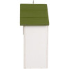 Casa para pájaros Clayre & Eef 6H2449 15x10x22 cm Blanco/Verde