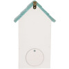 Casa para pájaros Clayre & Eef 6H2451 15x10x22 cm Blanco-Turquesa