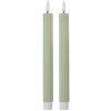 Clayre & Eef 6CA0002GR Juego de 2 Velas con LED Ø 2x25 cm