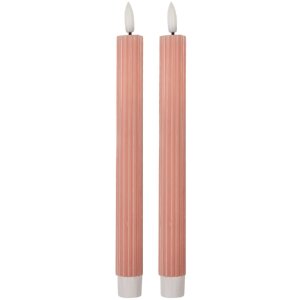 Juego de 2 velas LED Rosa 2x25 cm Clayre & Eef