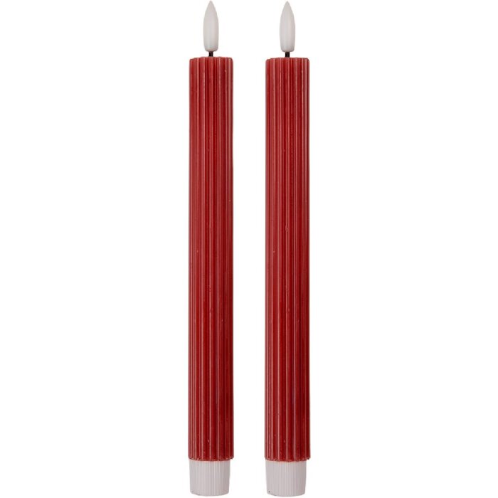 Clayre & Eef 6CA0002R Juego de 2 Velas LED Rosa 2x25 cm