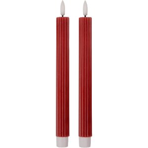 Clayre & Eef 6CA0002R Juego de 2 Velas LED Rosa 2x25 cm