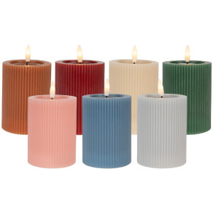 Candelabro con LED Clayre & Eef 6CA0003CH Ø 8x13 cm 2xAA