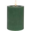 Vela con LED Clayre & Eef 6CA0003DGR Diámetro 8x13 cm