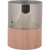 Portavelas LED Clayre & Eef 6CA0007 Ø 8x10 cm 3xAAA Marrón