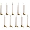 Juego de 10 Velas con LED Clayre & Eef 6CA0008 Ø 2x14 cm Blanco