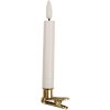 Juego de 10 Velas con LED Clayre & Eef 6CA0008 Ø 2x14 cm Blanco