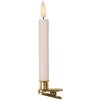 Juego de 10 Velas con LED Clayre & Eef 6CA0008 Ø 2x14 cm Blanco