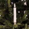 Juego de 10 Velas con LED Clayre & Eef 6CA0008 Ø 2x14 cm Blanco
