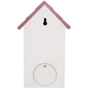 Casa para Pájaros Clayre & Eef 6H2452 15x10x22 cm Blanco-Rosa