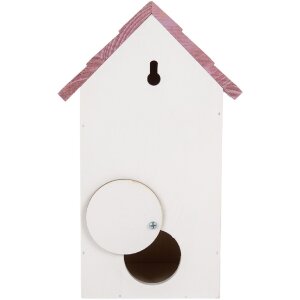 Casa para Pájaros Clayre & Eef 6H2452 15x10x22 cm Blanco-Rosa