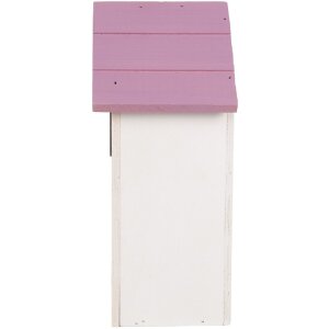 Casa para Pájaros Clayre & Eef 6H2452 15x10x22 cm Blanco-Rosa