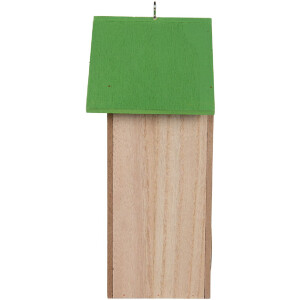 Casa para pájaros Clayre & Eef 6H2453 14x10x23 cm Blanco Verde